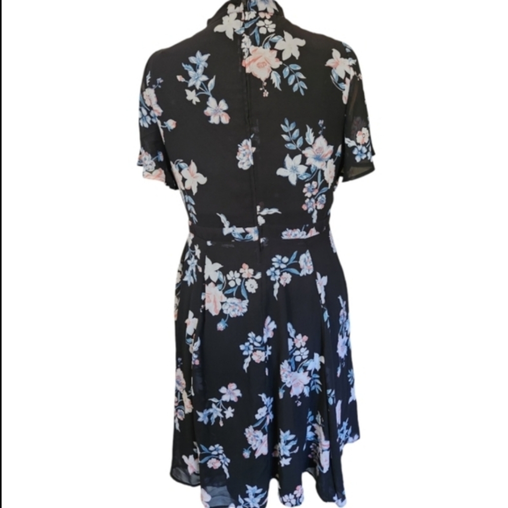 TORRID Multi-Color Floral Print Chiffon Skater Dress - Size 16 - Picture 8 of 12